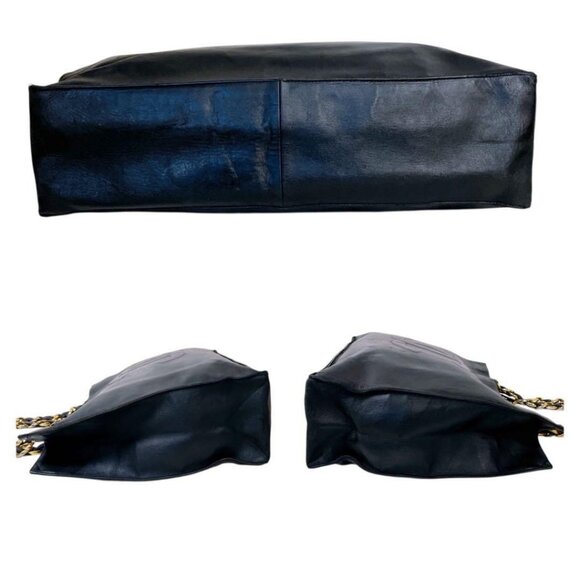 Authentic CHANEL Jumbo XL Shopping Tote Timeless Classic Black Lambskin Vintage - Picture 9 of 16